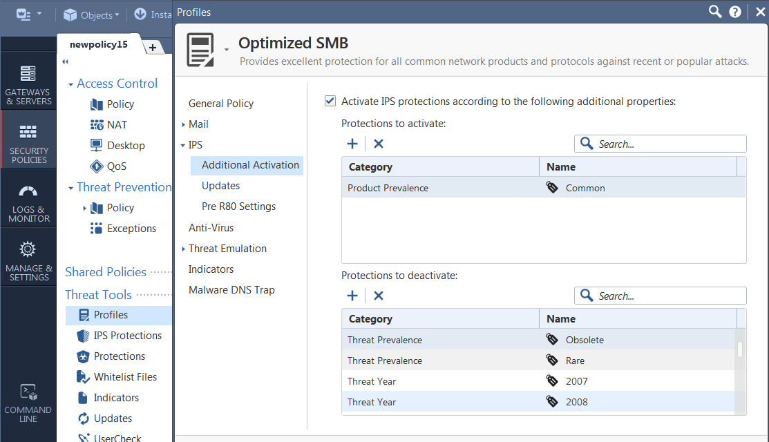 R80.20 Optimized SMB Profile